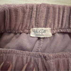 John Galt Dusty Mauve Ribbed Track Pants
